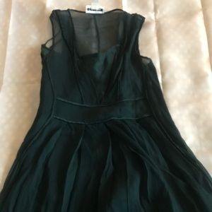 Calvin Klein emerald green silk dress